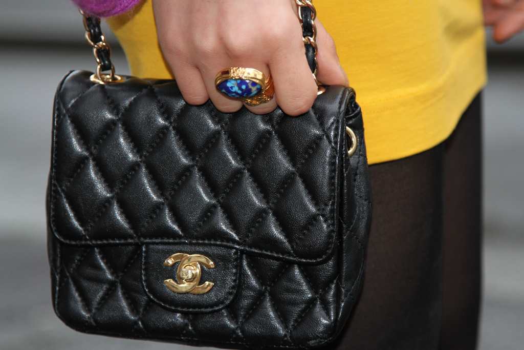 rare original chanel bag, black gold, ysl arty ring