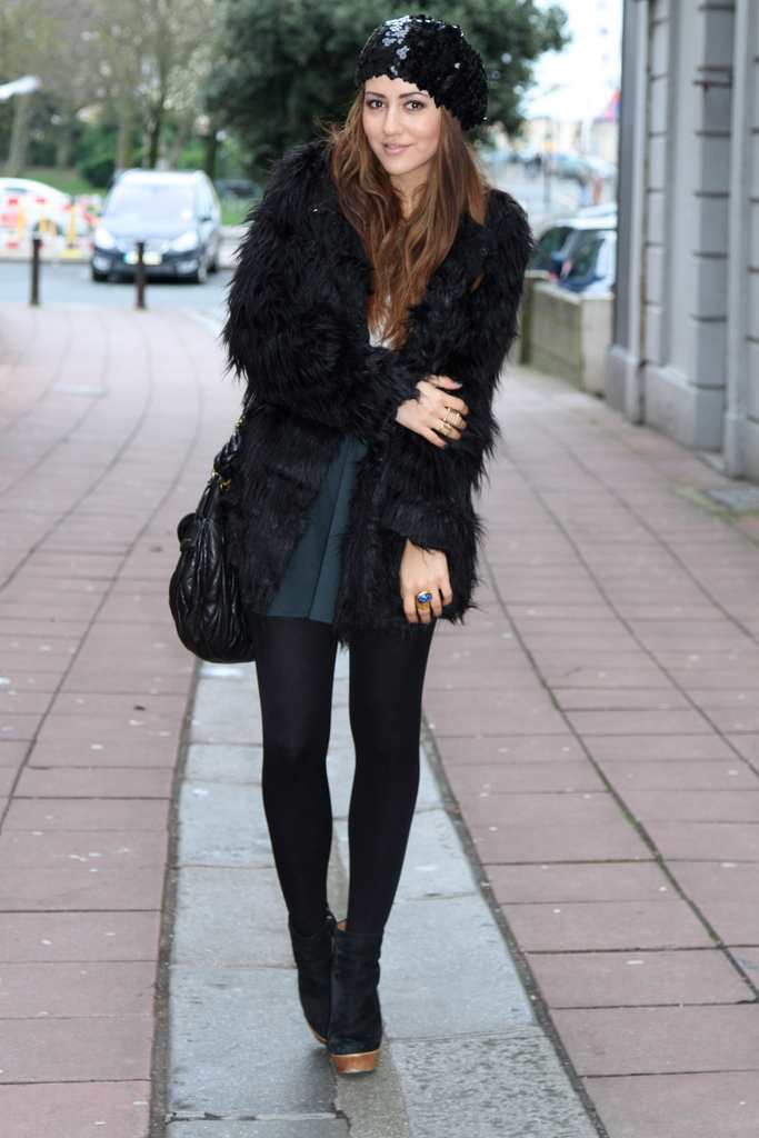 fur coat pretty girl