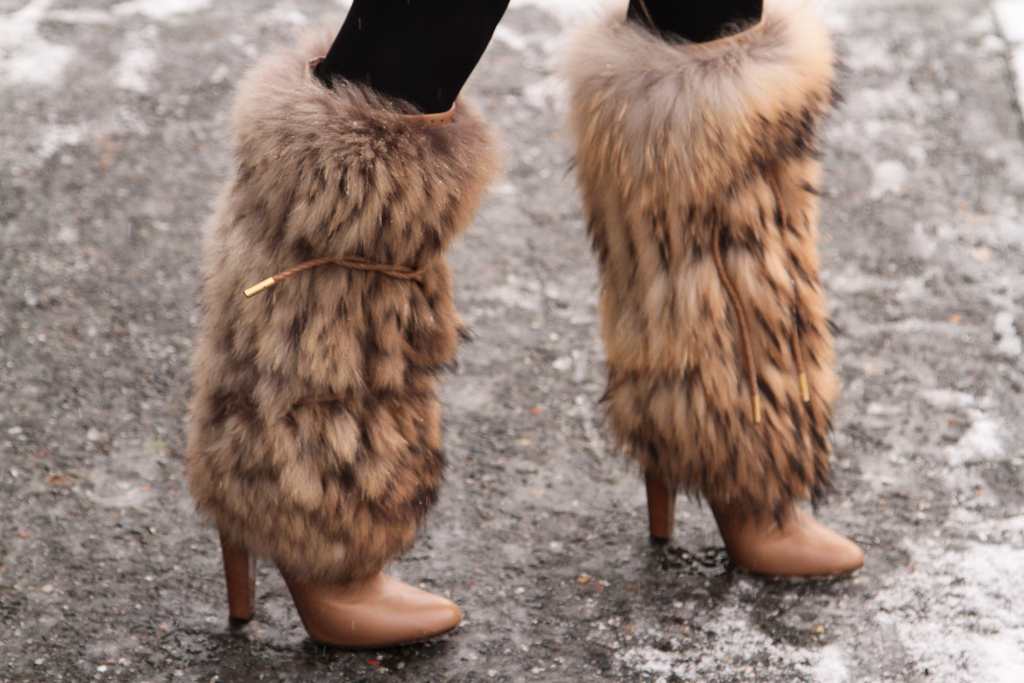 jimmy choo racoon fur boots