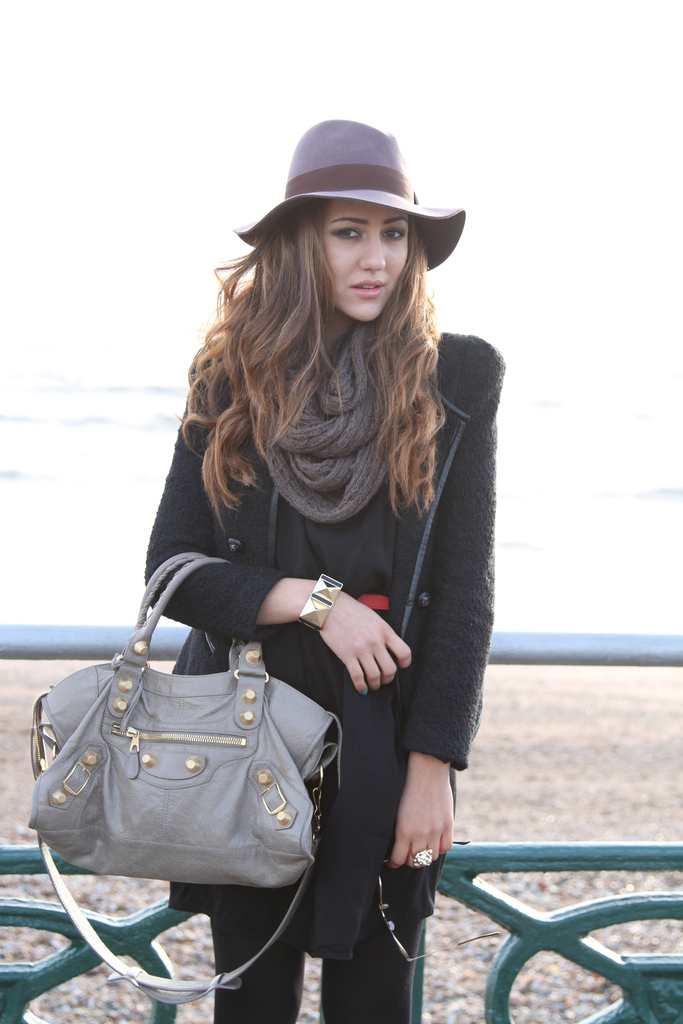 beautiful girl with balenciaga bag