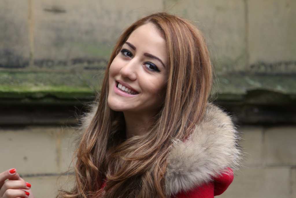 beautiful girl, red cape