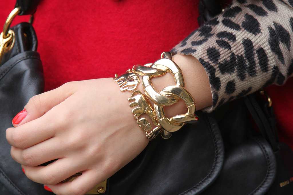 details, elephant bracelet, gold