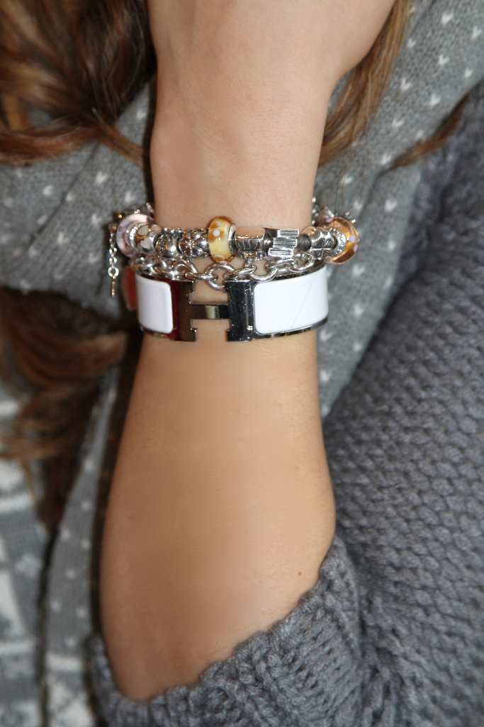 hermes, tiffany and pandora bracelets