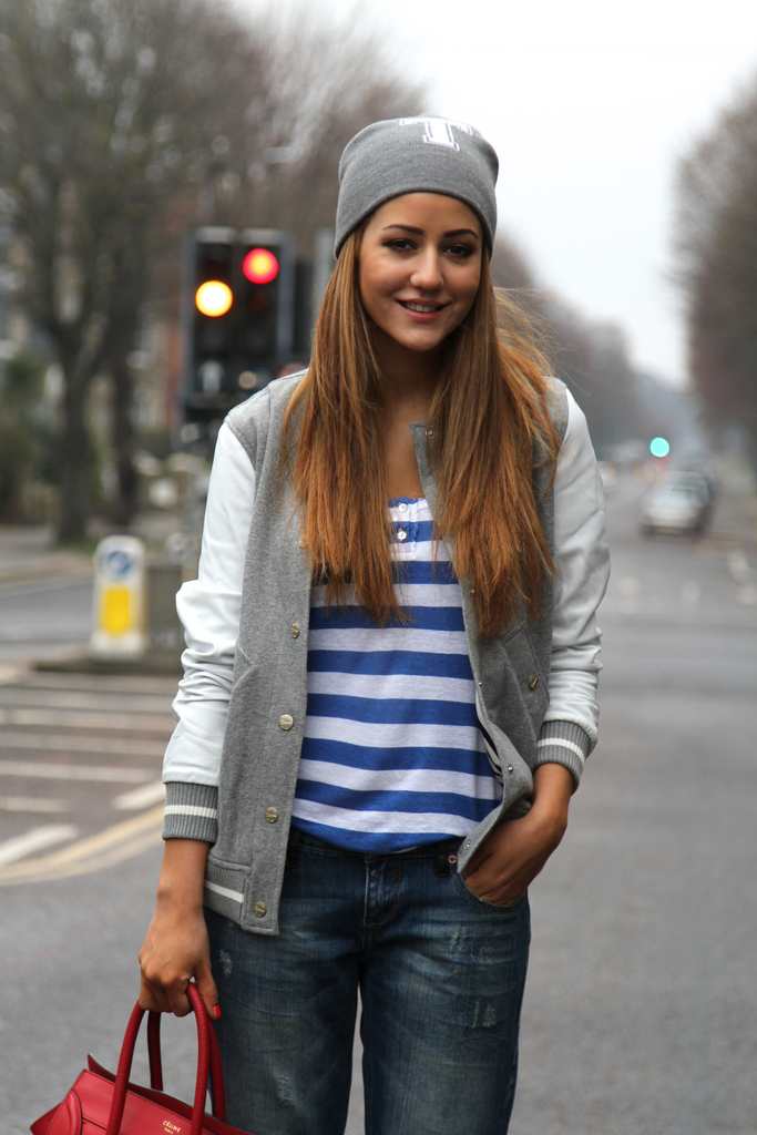 how to wear varsity jacket