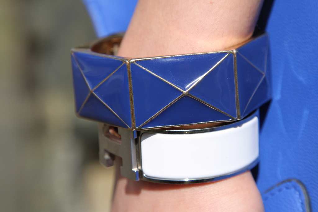 hermes bracelets, white, cobalt blue, forever21 bracelet