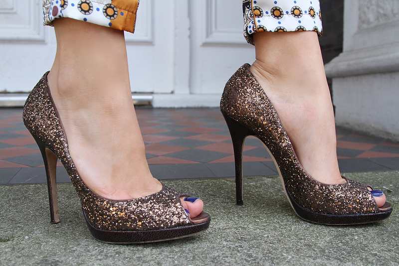 glitter pumps, jimmy choo