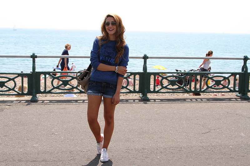 kenzo tiger jumper, shorts,outfit, ootd, personal style, street style, uk blogger, fashion blog, how to wear, converse, 
