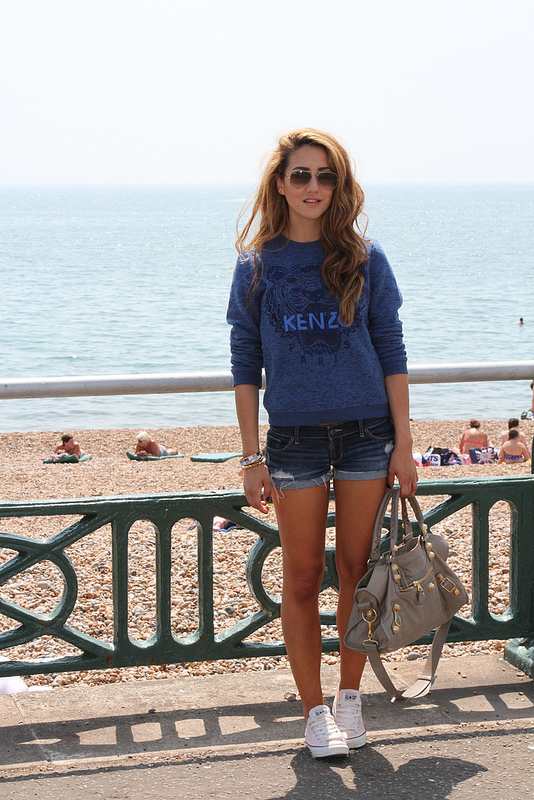 kenzo tiger jumper, shorts,outfit, ootd, personal style, street style, uk blogger, fashion blog, how to wear, converse, 