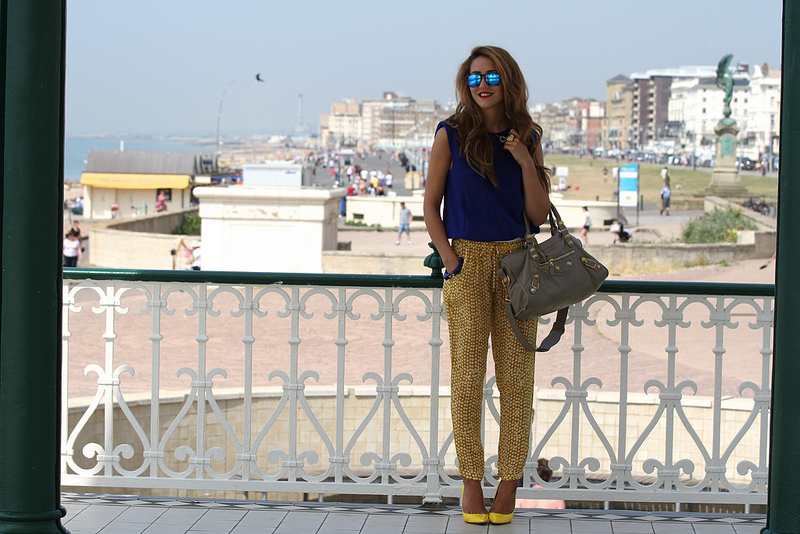 outfit, personal style blog, outfit of the day, street style, uk fashion blog, girissima, yellow harem pants, glam and glitter, ootd, balenciaga giant part time, jimmy choo yellow, 
