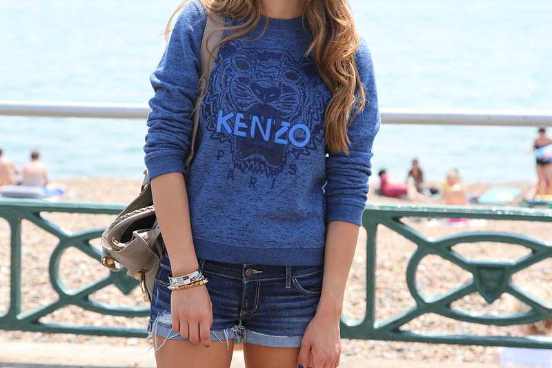 kenzo tiger jumper, shorts,outfit, ootd, personal style, street style, uk blogger, fashion blog, how to wear, converse, 