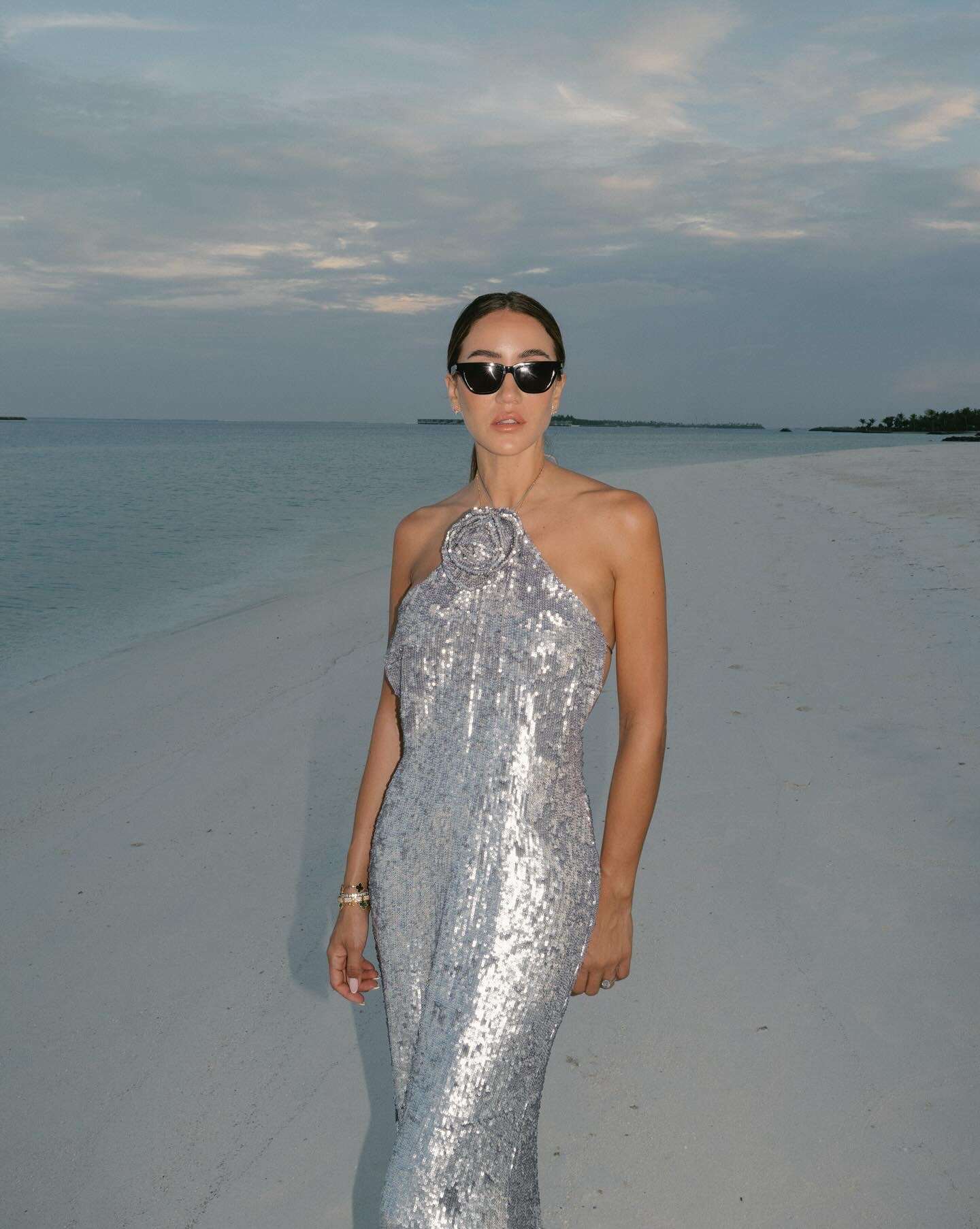 tamara-kalinic-beach-look-summer-magda-butrym-sequins-dress-maxi-11