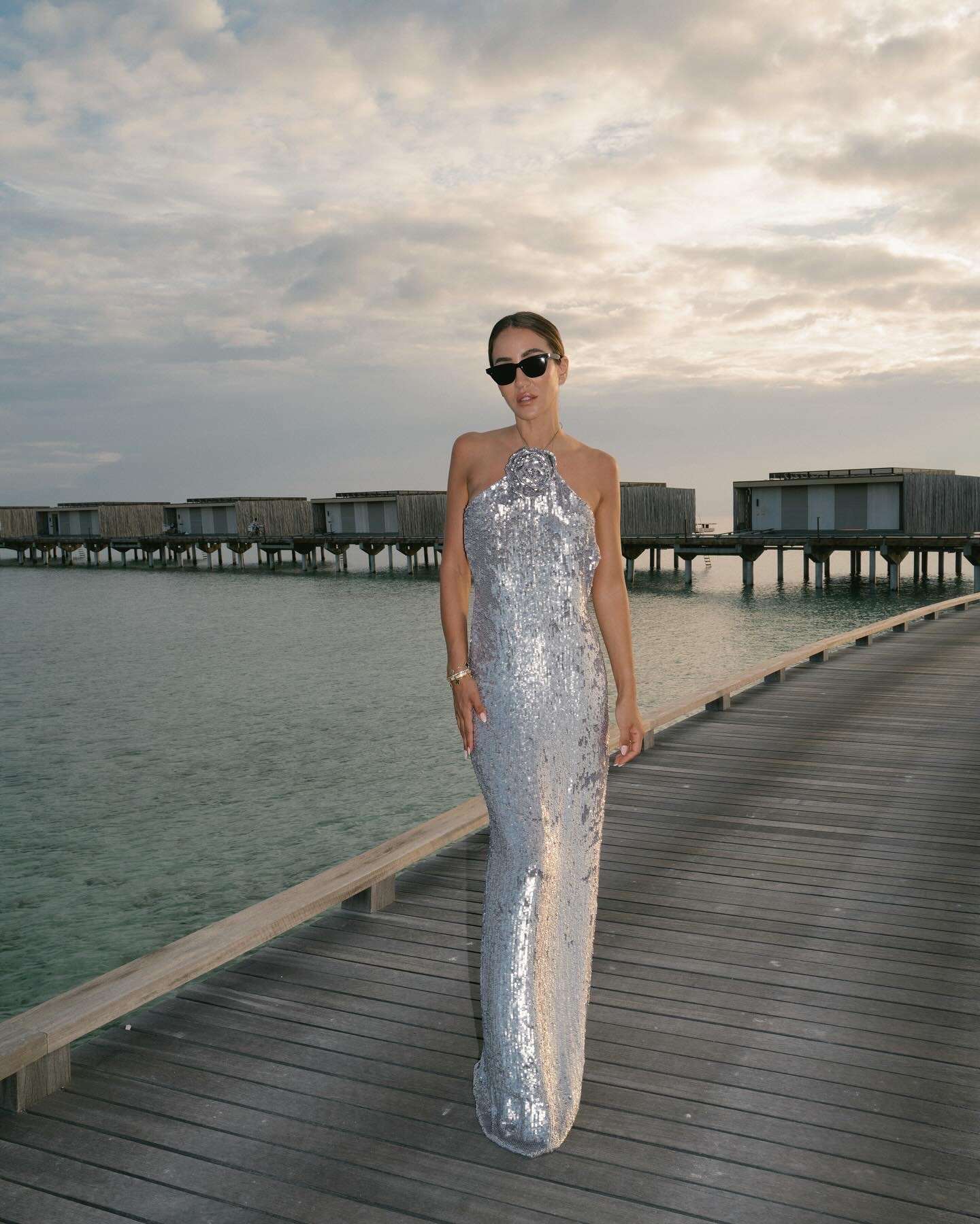tamara-kalinic-beach-look-summer-magda-butrym-sequins-dress-maxi-22